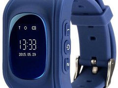 Ceas Smartwatch copii GPS Tracker iUni Q50, Telefon incorporat, Apel SOS, Bleumarin
